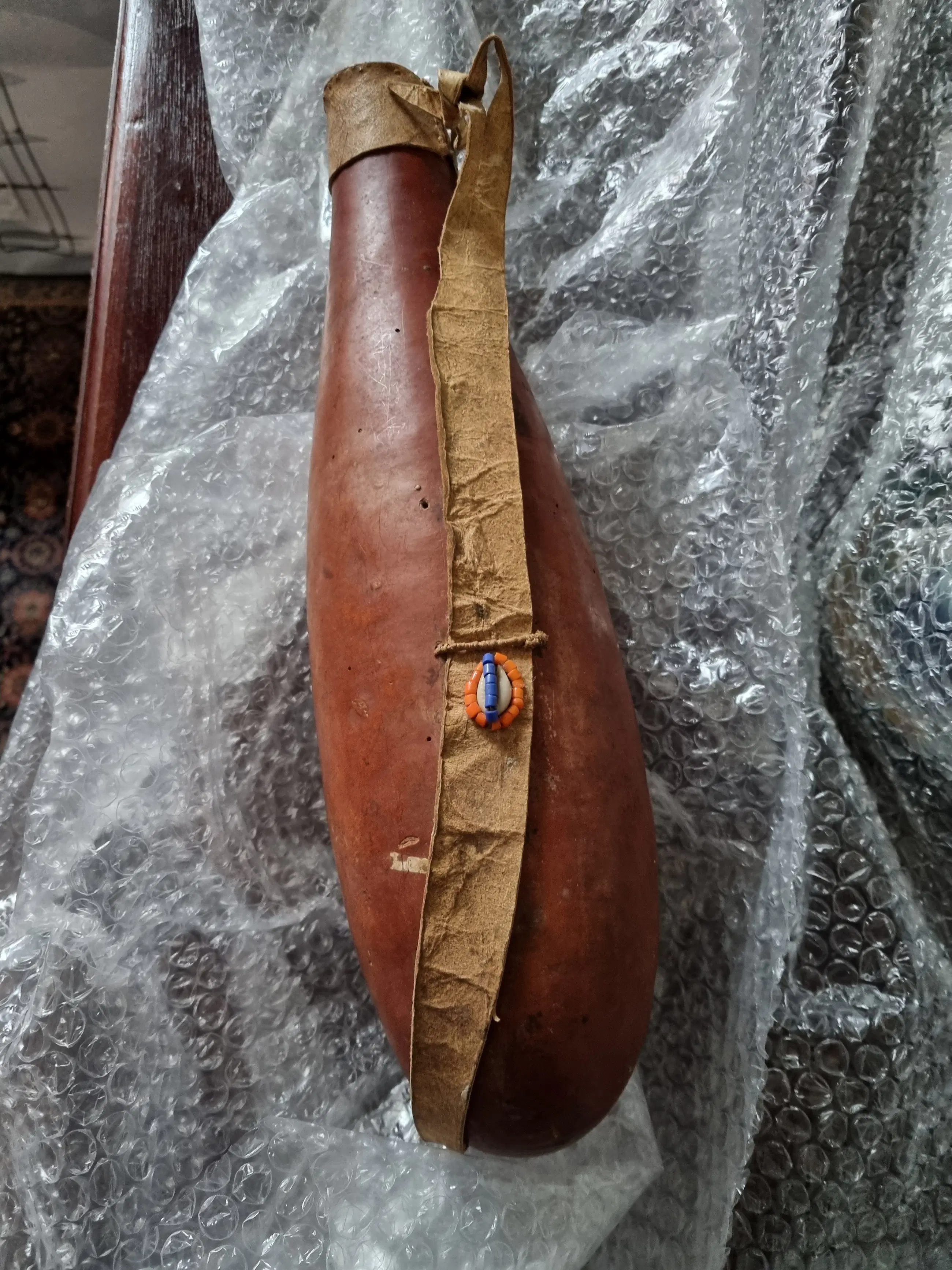 Kalebasfles – Retro Waterfles Van Natuurlijke Kalebas, Lekvrij