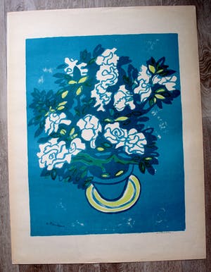 Jan van Keulen - Litho: Bloemstilleven kopen? Bied vanaf 25!