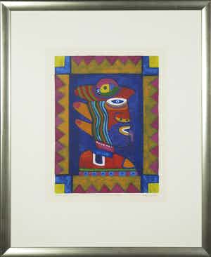 Clemens Briels - Zeefdruk, A window. There must be something behind it II - Ingelijst verkocht voor € 50!