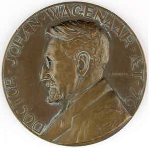 Gra Rueb - Bronzen penning: Dr Johan Wagenaar, 1932 verkocht voor € 45!