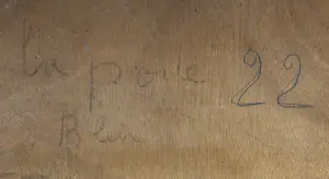 Marie Louise Ogier - Das blaue Tor, ein wunderschönes Gemälde aus der Zeit um 1950 kopen? Bied vanaf 180!