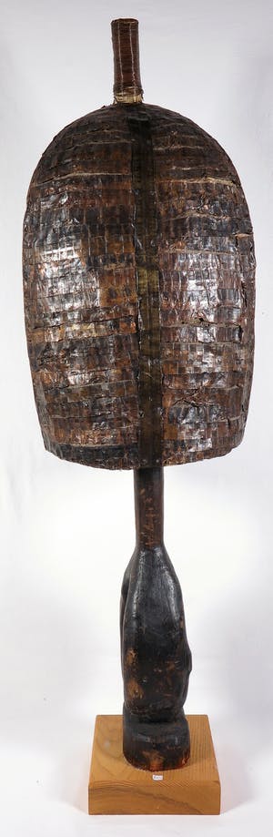 Kota - Reliekbeeld van hout en koperblik kopen? Bied vanaf 1!