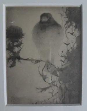 Jan Mankes - Vogeltje op tak. Ingelijst. kopen? Bied vanaf 99!