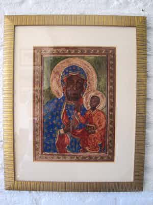 Heiligenbeeld - Icoon Zwarte Madonna van Czestochowa. verkocht voor € 45!
