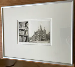 Wim van der Meij - Schitterende gesigneerde ets van "De Waag" in Deventer. kopen? Bied vanaf 25!