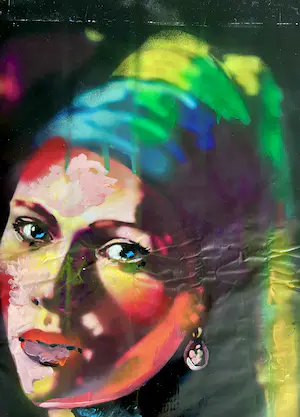 Peter Klashorst - Het meisje met de parel (naar Johannes Vermeer) kopen? Bied vanaf 295!