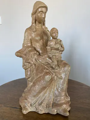 Suzanne Nicolas - Madonna met Kind, met een Vredesduif in de armen. kopen? Bied vanaf 250!