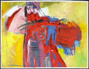 Franscz Witte - Acryl op papier, Zonder titel kopen? Bied vanaf 1!