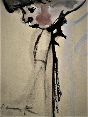 Hein Stork - Mooi verstild geschilderde Gouache "meisje met blos op de wangen" gesigneerd kopen? Bied vanaf 90!