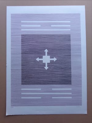 Michel Seuphor - LOT VAN 2 STUKS / GEOMETRIE / ZW-W LITHO / 75x55cm / SIG kopen? Bied vanaf 45!