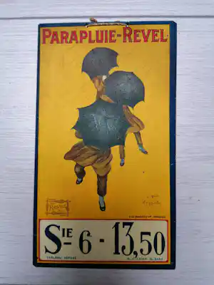 Leonetto Cappiello - reclamebordje / deurpostje paraplu's Revel vendu pour 52€ !
