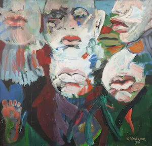 Louis Vorkink - Olieverf op doek, Droom de 5 monden - Ingelijst kopen? Bied vanaf 1!