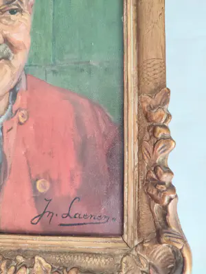 Jan Laenen - Pendant van 2 genreportretten kopen? Bied vanaf 240!