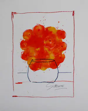 Wilhelm Schlote - Twee handgesigneerde giclées: Bouquet, Frühlingsbouquet kopen? Bied vanaf 20!