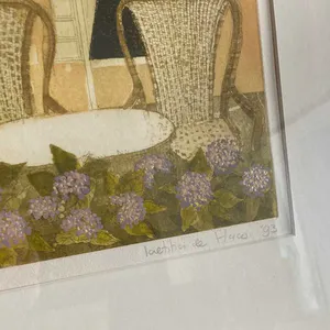 Laetitia de Haas - Aquatint, Hotelterras (ingelijst) kopen? Bied vanaf 60!
