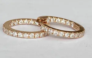 18 karaat Rosé gouden oorbellen  met 0.72 ct Diamanten kopen? Bied vanaf 800!