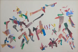 Henri Plaat - Gouache, Zonder titel - Ingelijst (Groot) kopen? Bied vanaf 200!