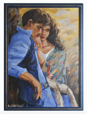 Niet of onleesbaar gesigneerd - gouache - 'Jong Stel' kopen? Bied vanaf 1!