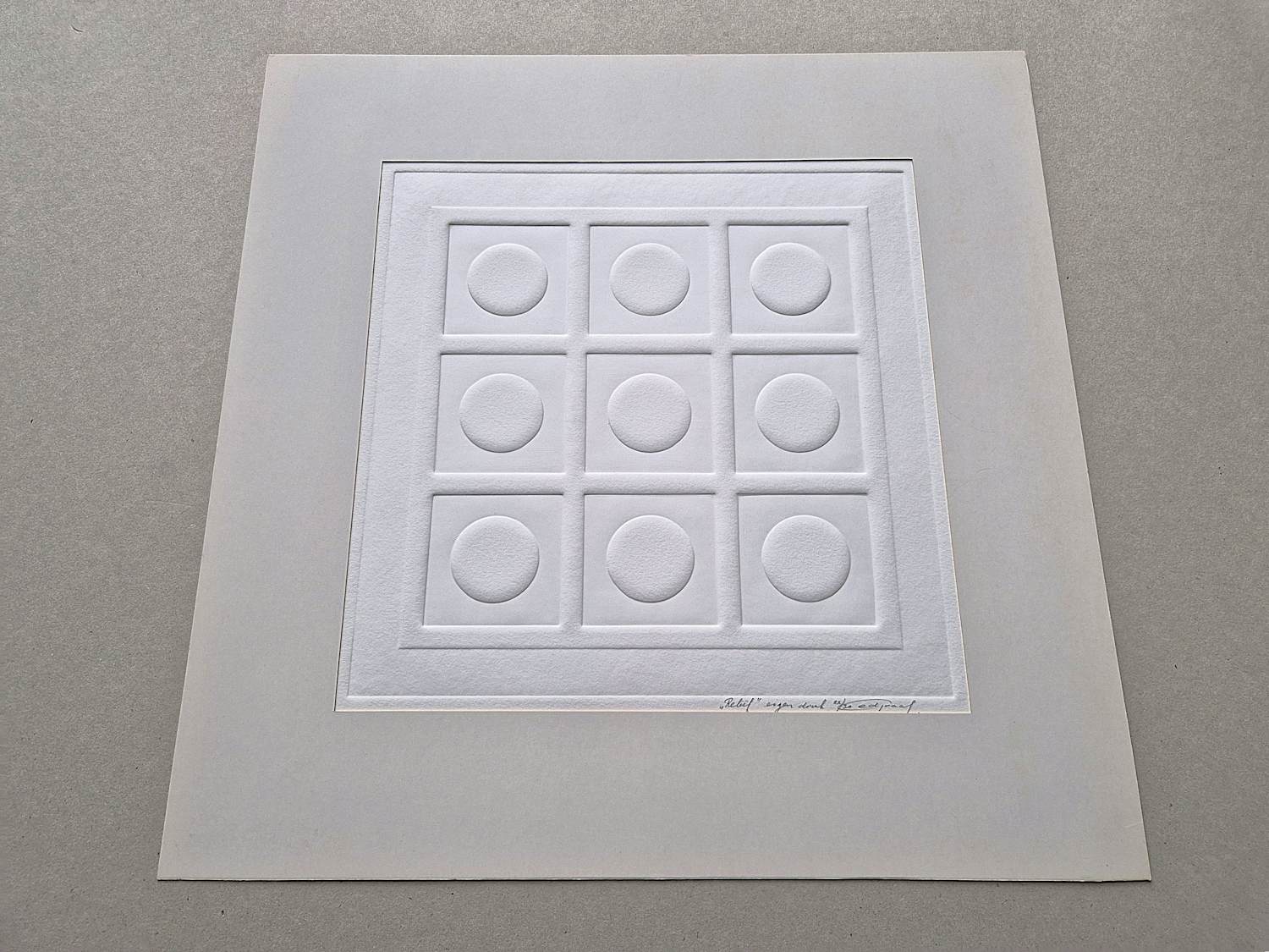 Eef de Graaf - constructivist - blind/reliëfdruk 'reliëf' kleine oplage (30) - kleine oplage verkocht voor € 10!