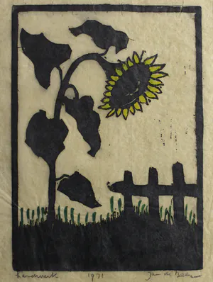 Jac. de Beer - Z.t. (zonnebloem met hekje) kopen? Bied vanaf 60!