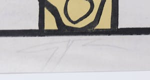 Adrian de Gijzel - Linoleumsnede, Viool op hoofd kopen? Bied vanaf 40!