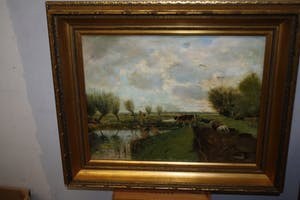 Niet of onleesbaar gesigneerd - KOEIEN IN LANDSCHAP kopen? Bied vanaf 1!