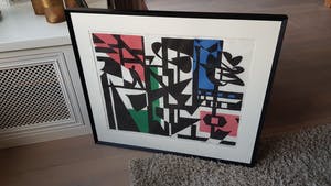 Jan van der Zee - houtsnede op japanspapier, eigendruk en 1970 kopen? Bied vanaf 185!