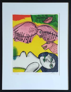 Corneille - Zeefdruk, Memoire de Bali II - Ingelijst kopen? Bied vanaf 210!