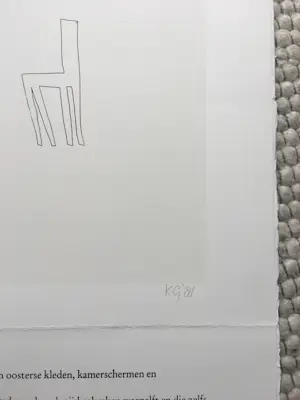 Klaas Gubbels - zeefdruk ‘Verlegen schaduwen’ - 1981 kopen? Bied vanaf 95!