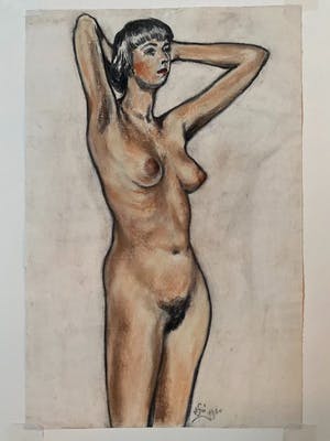Niet of onleesbaar gesigneerd - Naakt Portret kopen? Bied vanaf 1!