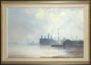 Marcus Ford - Olieverf op doek, Havengezicht - Ingelijst kopen? Bied vanaf 100!