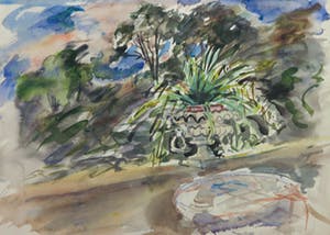 Jan Sluijters (jr.) - Aquarel, Landschap kopen? Bied vanaf 35!