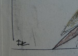 Fon Klement - 2 Tekeningen , schetsen - 1987 kopen? Bied vanaf 50!
