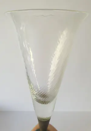 Borek Sipek - Helderglazen Cuppa in bronzen greep en blauwe voet - Ajeto/Alterego - 1990 kopen? Bied vanaf 115!