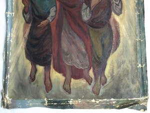 Klaas Pijlman - Olieverf op doek , “Jezus met 2 Apostelen” – groot - ca. 1975 kopen? Bied vanaf 1!