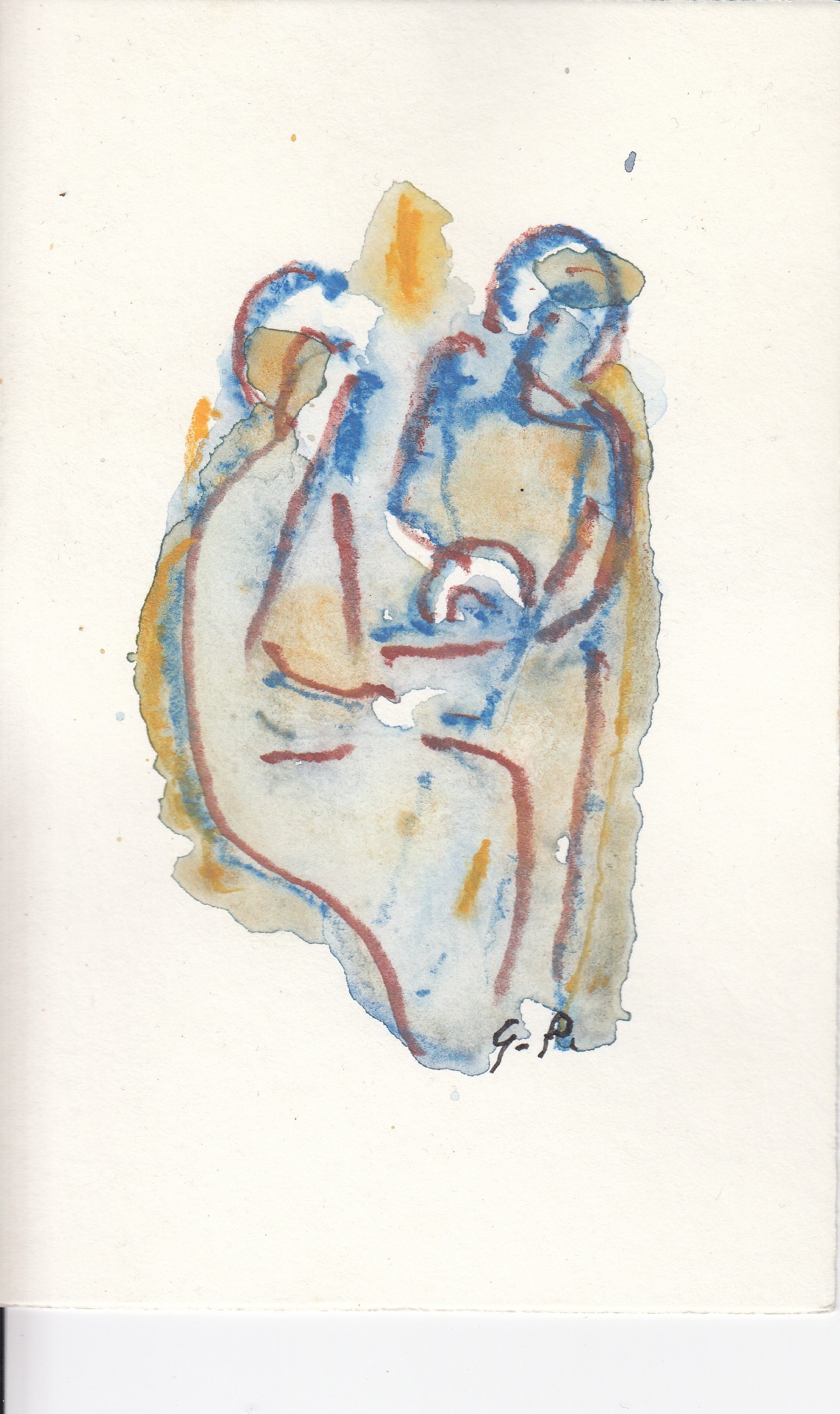 Gerard Princee - Aquarel op karton - 1998 kopen? Bied vanaf 10!