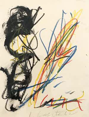 Ger Lataster - gemengde techniek op papier - 1962 verkocht voor € 395!