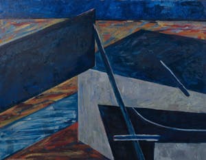 Rob Glaser - Olieverf op paneel, Abstracte compositie - Ingelijst (Groot) kopen? Bied vanaf 1!