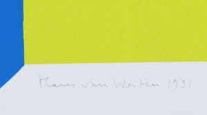 Hans van Westen - Zeefdruk, Abstracte compositie kopen? Bied vanaf 1!