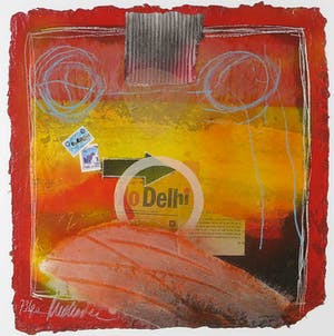 Theo Koster - Zeefdruk en collage, Delhi - Ingelijst kopen? Bied vanaf 40!