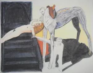 Pat Andrea - De kathedraal en surrealistische figuren, heliogravure kopen? Bied vanaf 50!