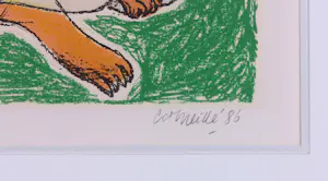 Corneille - Zeefdruk, Les tigres amoureux - Ingelijst kopen? Bied vanaf 150!