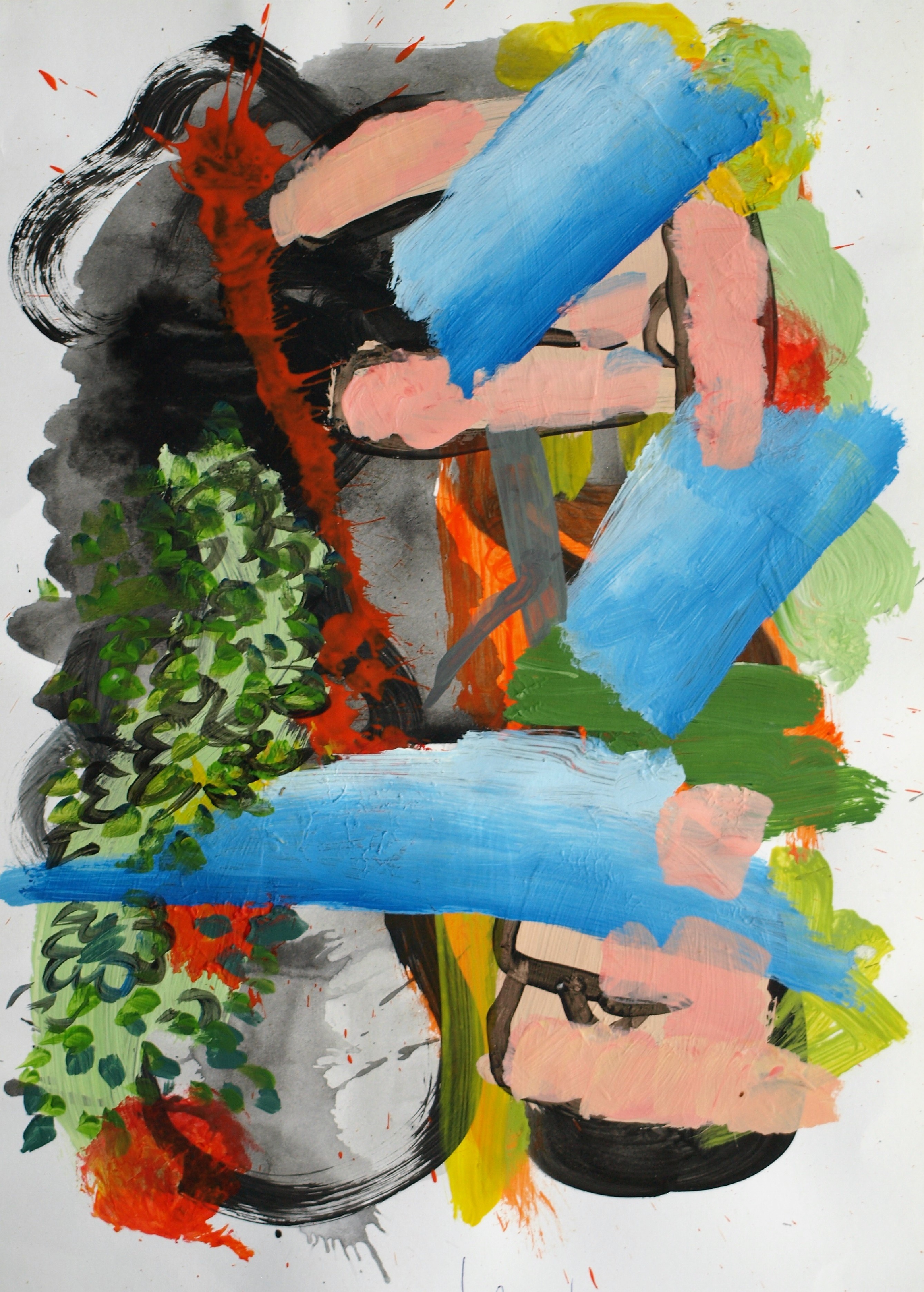 Peter Klashorst - Acrylverf op papier – Abstract landschap 11 - 2016 kopen? Bied vanaf 30!