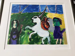 Eugène Brands - Zeefdruk. Eenhoorn kopen? Bied vanaf 250!