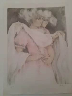 Colette Deyme - Litho, Titel, Deux femmes en rose. (Twee vrouwen in het roze ) kopen? Bied vanaf 40!