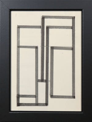 Siep van den Berg - Stift en potlood, Abstracte compositie kopen? Bied vanaf 50!