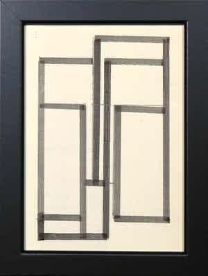 Siep van den Berg - Stift en potlood, Abstracte compositie verkocht voor € 50!