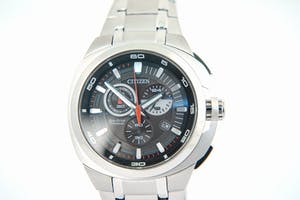 2558 - Titanium Heren Citizen Eco-Drive Marinaut H500 Chronograph - Oyster band kopen? Bied vanaf 60!
