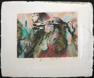 Gerti Bierenbroodspot - Zeefdruk, Zonder titel (Paard) kopen? Bied vanaf 1!