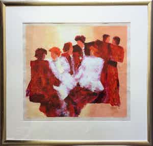 Wil Willemsen - Goed Gesprek | zeefdruk - ingelijst verkocht voor € 95!